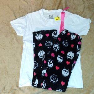 2 Pc. Owl fleece pajama pants Set